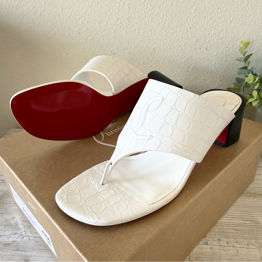 New Christian Louboutin CL Tongamule 55 women sandals Size 38.5, US 8.5